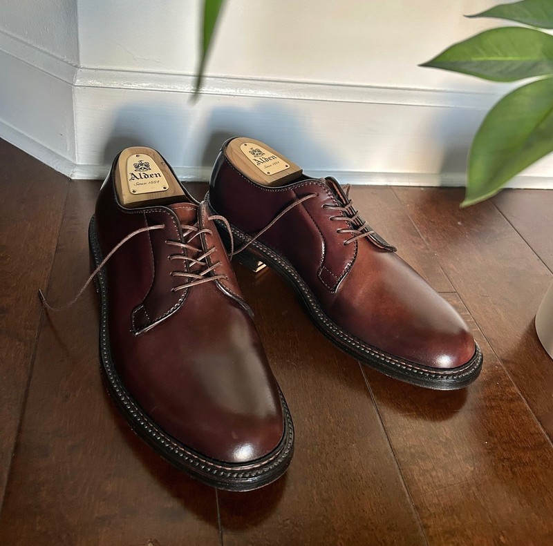 Alden 990Y Color 8 Shell Cordovan Plain Toe Blucher | Alden Model