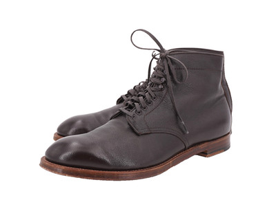 Alden D9840H Dark Brown Regina Grain Plain Toe Boot
