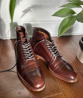 Alden 3912 Dark Brown Calfskin Cap Toe Boot
