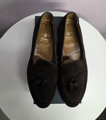 Alden 666 Mocha Kid Suede Tassel Loafer