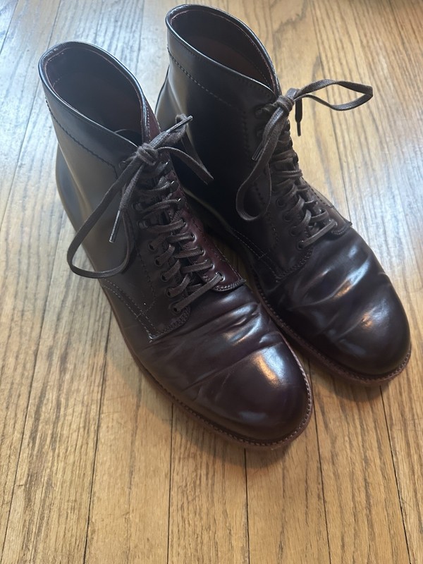 Alden D1876H Color 8 Shell Cordovan Plain Toe Boot | Alden Model