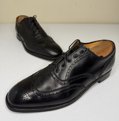 Alden 00068 Black Calfskin Wing Tip Bal