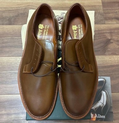 Alden 9905 Whiskey Shell Cordovan Plain Toe Blucher