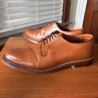 Alden 9528 Burnished Tan Calfskin Plain Toe Blucher