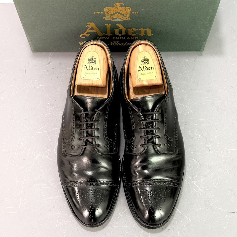 オールデン Alden 2146 Alden 2146 Black Shell Cordovan Medallion Tip Blucher | Alden