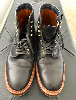 Alden 4515H Black Trapper Calf Plain Toe Boot