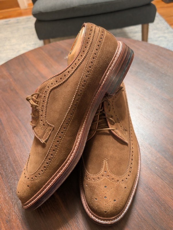 Alden 9794 Snuff Suede Long Wing Blucher | Alden Model Project