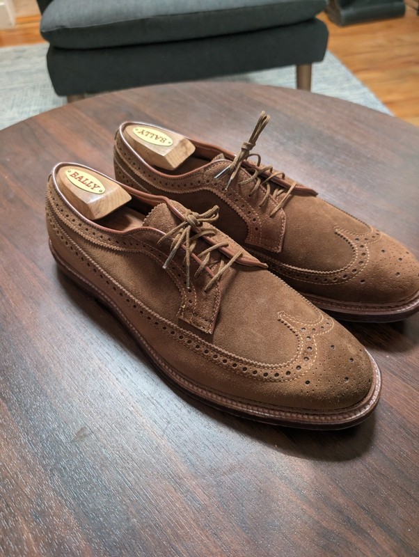 Alden 9794 Snuff Suede Long Wing Blucher | Alden Model Project