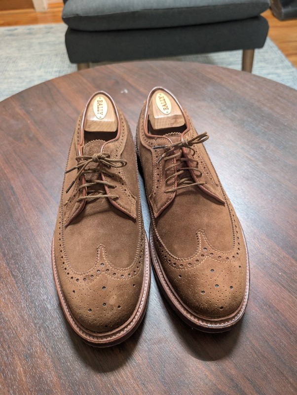 Alden 9794 Snuff Suede Long Wing Blucher | Alden Model Project